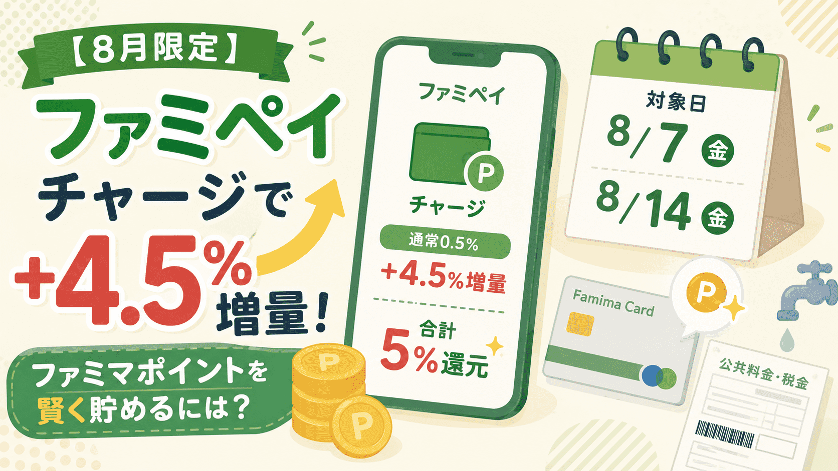 普段からファミリーマートを利用している方はもちろん、これからファミペイを使い始めたい方にも利用しやすいキャンペーンです。